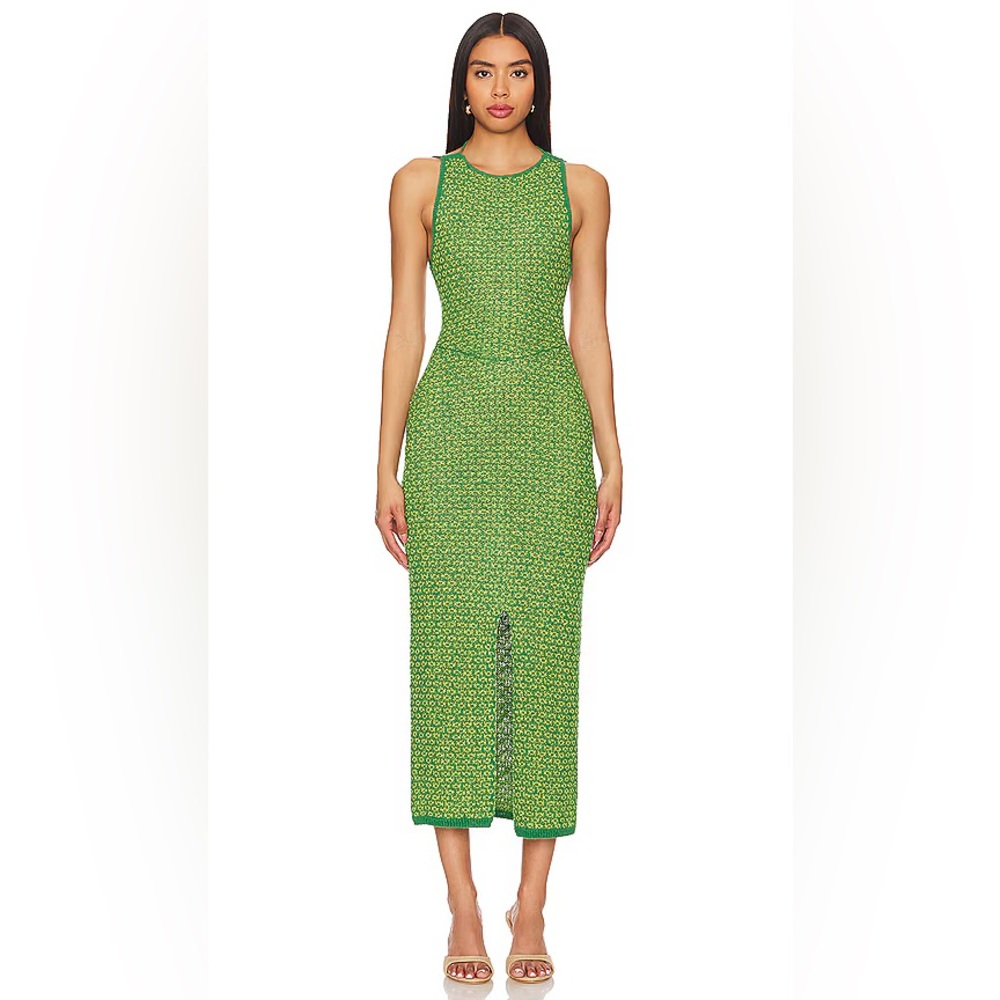 FP Beach Green Mindy Backless Sweater Midi Dress
